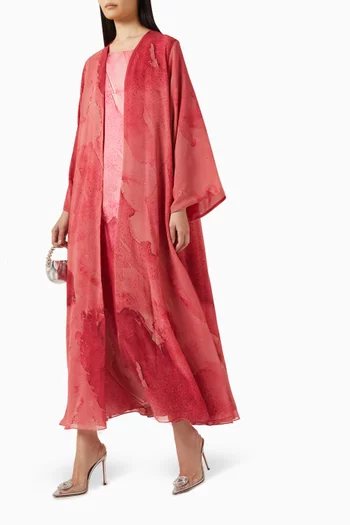 Printed Long-sleeve Abaya