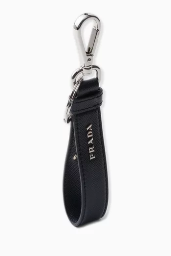 Loden Keychain in Saffiano Leather