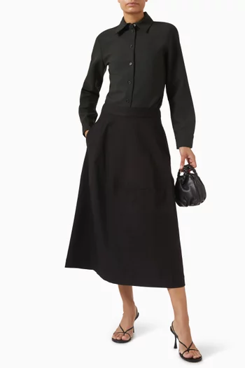 A-line Skirt in Cotton Blend