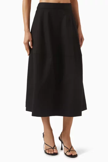A-line Skirt in Cotton Blend