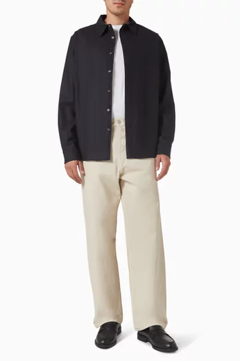 Relaxed Shirt in Wool Flannel