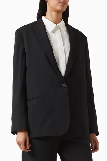 Single-breasted Blazer in Wool Blend