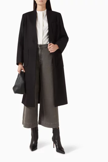 Crop Wide-leg Jeans in Denim