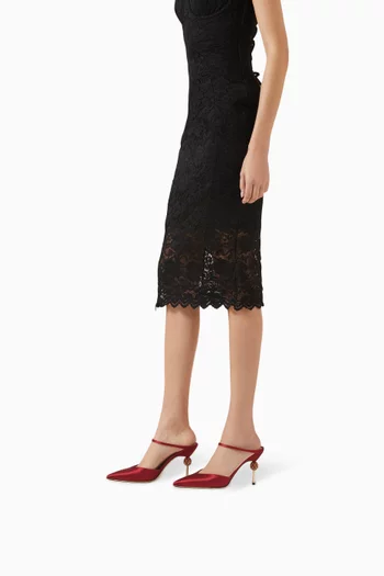 Emma 85 Mules in Satin