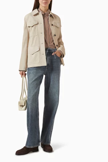 Marin Crop Striped Shirt in Cotton