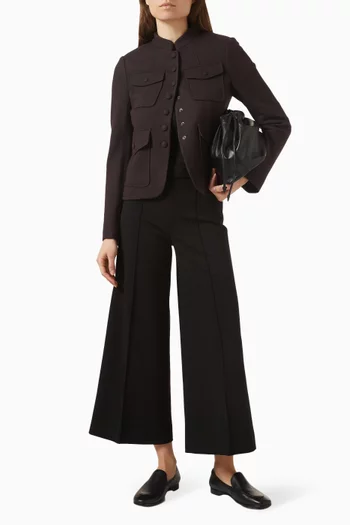Irina Wide-leg Culotte Pants in Viscose Blend