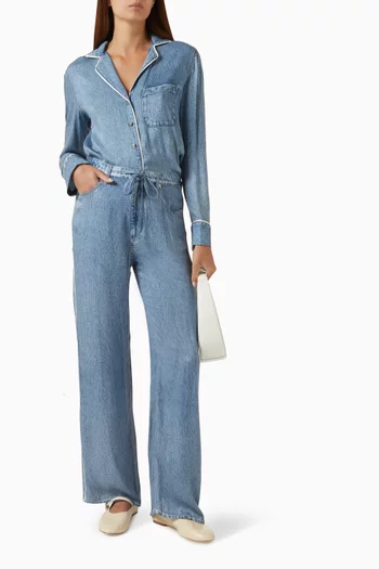 بنطال ميرامار بقصة مريحة رايون