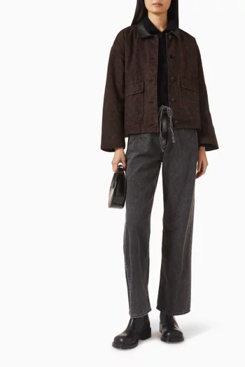 جاكيت ناتاليا بنقشة جلد الفهد قطن