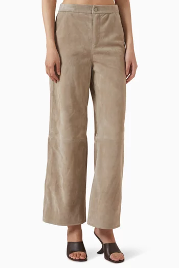Felise Wide-leg Pants in Leather