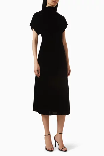 فستان اليفيا متوسط الطول مخمل