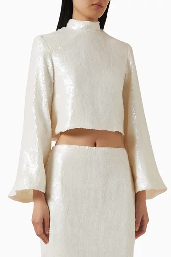 Line Sequin-embellished Top
