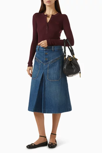 Henley Knit Shirt in Wool