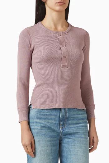 قميص هينلي قطن وجيرسيه