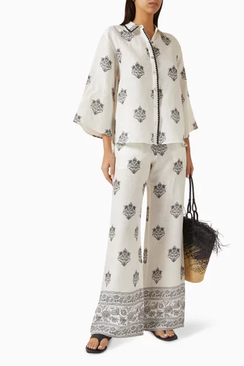 بنطال ماغنوليا كتان