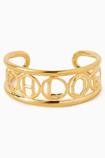 Logo Script Bracelet in Brass