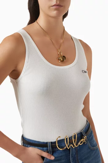 Pendant Necklace in Brass