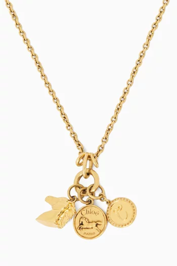 Pendant Necklace in Brass