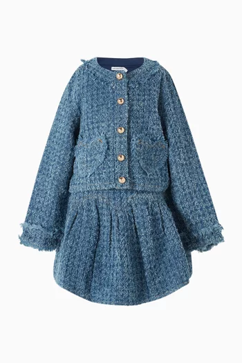 Heart-trim Jacket in Tweed