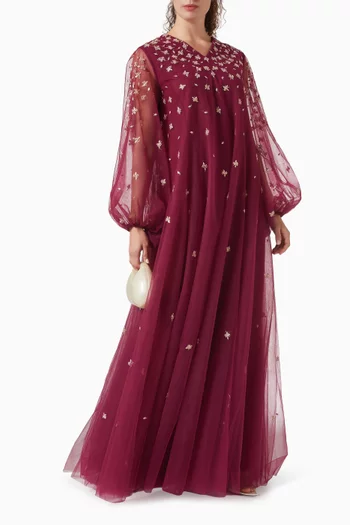 Embellished Maxi Dress in Tulle