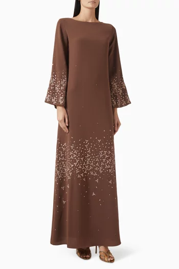 Embroidered A-line Dress