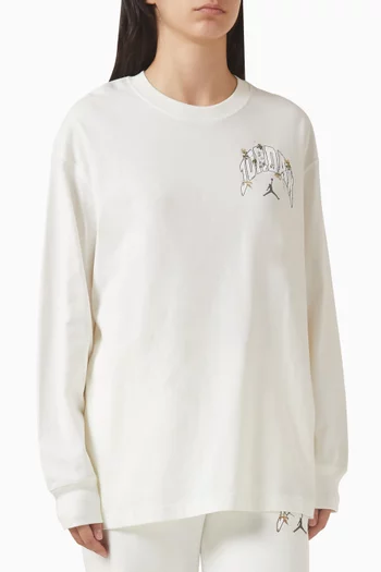 تي شيرت جوردان بروكلين بنقشة ريالتري صوف