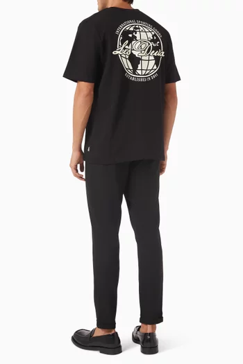 تي شيرت بن بطبعة كرة أرضية قطن