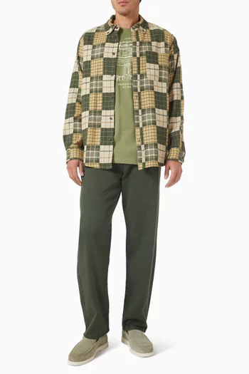 Kent Patchwork Check Shirt in Cotton