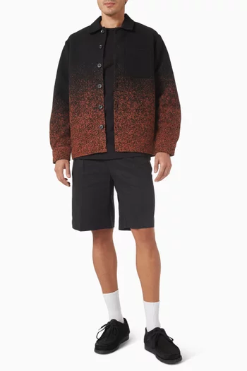 Kaleb Faded Overshirt in Wool-blend