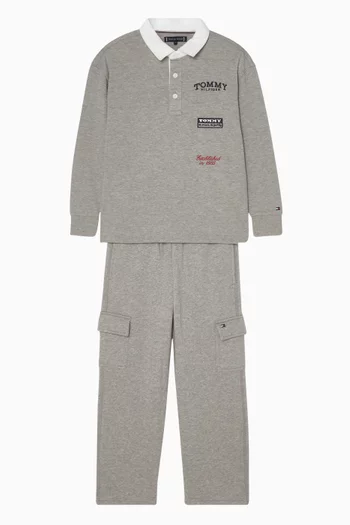 Multi Print Polo Shirt in Cotton