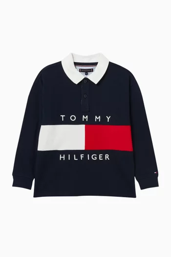 Heritage Flag Polo Shirt in Jersey