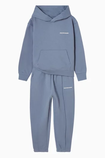 بنطال رياضي بشعار الماركة محاك قطن تيري