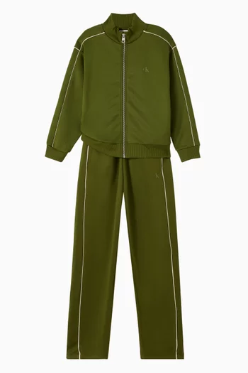 بنطال رياضي قطن بأشرطة بارزة