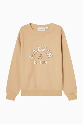 Varsity Logo Sweatshirt in Cotton-terry