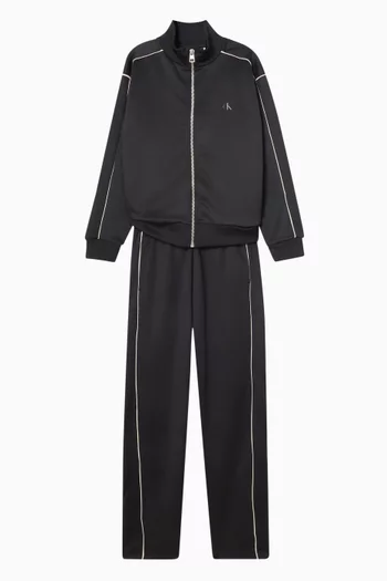 سويت شيرت بأشرطة بارزة قطن