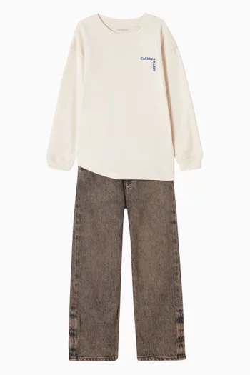 Logo Sweatshirt in Cotton-terry