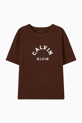 Varsity Logo T-shirt in Cotton