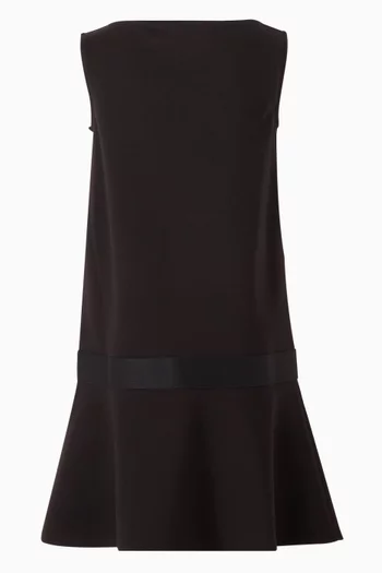 فستان بدون أكمام بشريط بشعار الماركة 