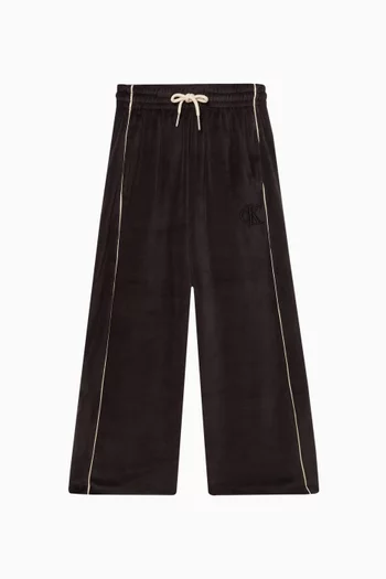 Wide-leg Sweatpants in Velvet