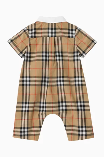 أوفرول بنقشة مربعات قطن