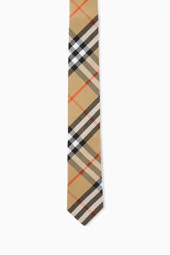 Check Tie in Cotton-twill
