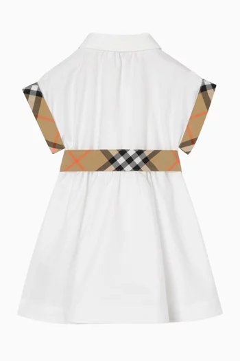 Juliet Check Collared Dress in Cotton