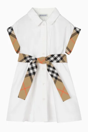 Juliet Check Collared Dress in Cotton