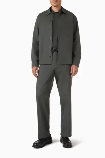 قميص بنمط جاكيت سادومان جو مزيج قطن