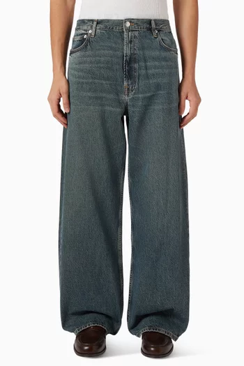 بنطال جينز ساتيموثي بقصة فضفاضة دينم