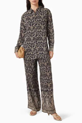 Lloyd Paisley Button-down Shirt in Cotton-blend