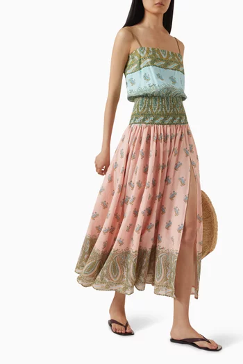 فستان لوسينت طويل بخصر منخفض