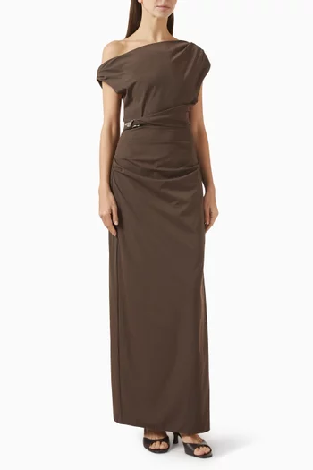 فستان سهرة سول بكتف مكشوف