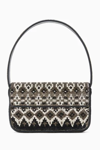 حقيبة كتف تومي زيرمات مطرزة بالخرز