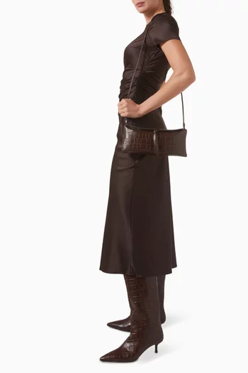 كلاتش إيف جلد بنقشة جلد التمساح