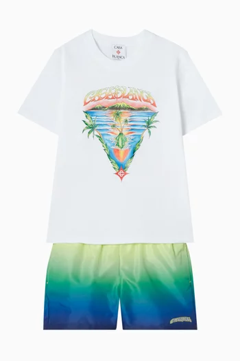 Gradient-print Swim Shorts